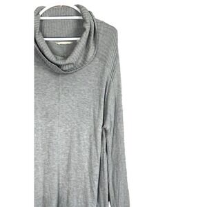 Soft Surroundings Womens 1X Sweater Cowl Neck Cashmere Wool Lagenlook Asymmetric